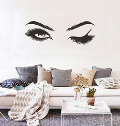 Creative Pretty eyelashes Wall Sticker Girl room living room decorations for home wallpaper Mural Art Decals Sexy stickers5809149