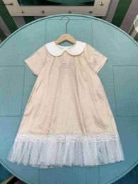 Top girls partydress Lace lace skirt hem design baby skirt Size 90-150 CM kids designer clothes summer Princess dress 24April