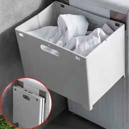 Laundry Bags Collapsible Basket Clothing Storage Box Punch-free Wall Mounted Household Dirty Clothes Trash Kid Toy Organizer Case