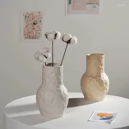 Vases Ceramic Vase Home Decoration Nordic White Flower Arrangement Hydroponic Minimalism
