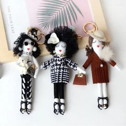 Keychains Korean Style Doll Kawaii Bag Charm Pendant Trinkets Trendy Chains Fashion Lady Keyring Handmade Keychain