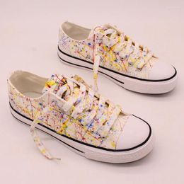 Casual Shoes Original Hand Painted Canvas For Women Lightweight Board Men Graffiti Girls Cloth