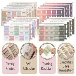 Window Stickers 5 Sheet Bible Index Tabs Easy Read Book Large Print Laminated Study Supplies Decorative Label Tool