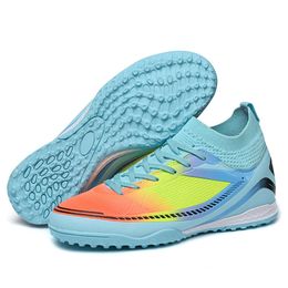Large size football shoes for men, high support for young students, football training shoes for young students, artificial grass long broken nail mandarin duck shoes