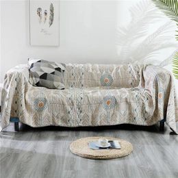 Blankets Cotton Linen Summer Blanket Bed Sofa Travel Breathable Chic Bohemian Large Soft Cover Multifunctional Leisure