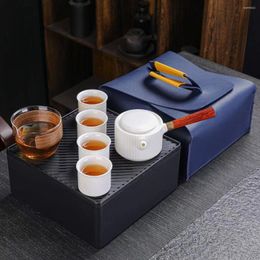 Teaware Sets Exquisite Tea Set Chinese Porcelain Storage Box Portable Travel Outdoor Teapot Teacup Ceremony Gift