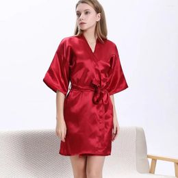 Home Clothing .Women's Satin Wedding Kimono Bride Robe.Sleepwear Bridesmaid Robes Pajamas Bathrobe Nightgown Spa Bridal Dressing Gown