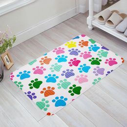 Carpets Cartoon Colourful Dog Claw Carpet For Living Room Area Rug Floor Mat Bedside Hallway Doormat Kids Bedroom Home Decoration