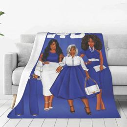 Blankets Zeta Phi Beta Sorority Blanket Soft Fleece Autumn Warm Flannel ZOB Throw For Sofa Home Bed Bedspread