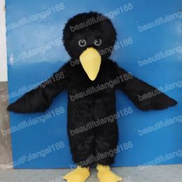 2024 High Quality Plush Black Bird Mascot Costume halloween Carnival Unisex Adults Outfit fancy costume Cartoon theme fancy dress for Men Women