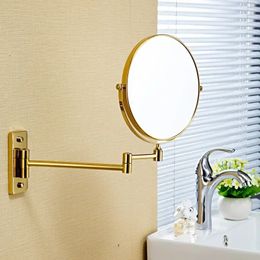 2024 Matte 6 inch Wall Mounted Bathroom Mirror 360 Degree Telescopic Folding 2-Face Double Bath Cosmetic mirrors for Women Makeup- Adjustable Vanity Mirror