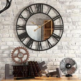 Wall Clocks Nordic Fashion Living Room Decorated Retro Clock Mute Creative Mirror