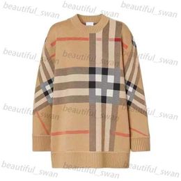 Kadın Sweater Burry Designer Sweaters Klasik Çizgili Moda Kadınlar Upghirt Yuvarlak Boyun Uzun Kollu Örgü Sweater Erkek Külkü