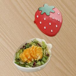 Dinnerware Bento Box Cute Strawberry Portable 2 Layer With Fork And Spoon Microwave Lunch For Children Work Camping Office
