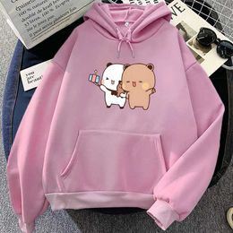 Men's Hoodies Sweatshirts Bubu And Dudu Panda Bear Cute Printed Men Women Couple Sweatshirts Plus Size Hoodie Female Autumn Winter Warm Strtwear T240510