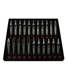 22pcs Sizes Tattoo Tips 304 Stainless Steel Steel Tattoo Nozzle Tips for Needles Set Kit Tattoo Body Art9115528