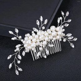 Hair Clips Pearl Rhinestone Wedding Combs Accessories For Women Ornaments Jewellery Bridal Headpiece