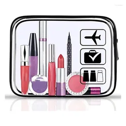 Storage Bags Transparent Zipper Makeup Bag Organizer Box Men Women Travel Clear Cosmetic Waterproof Toiletry Wash Make Up Case