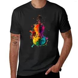 Men's Tank Tops Joy Of Music Collection - Rainbow Cello T-shirt Blouse Blacks Slim Fit T Shirts For Men
