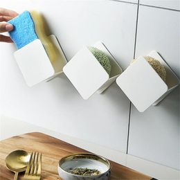 Kitchen Storage Wall-mounted Sponge Rack Sink Dish Cloth Drying Modern Minimalist Non-perforated Racks Durable