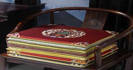 Custom Luxury Good Luck Chinese Style Silk Brocade Seat Cushions for Dining Chair Armchair Sofa Mats Nonslip Sitting Pads Home De5384003