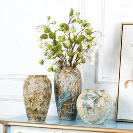 Vases Vintage Tabletop Decoration Ceramic Crafts Home El Flower Arrangement Dried Pottery Pot