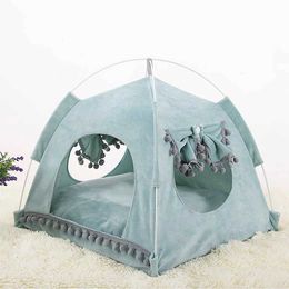 Cat Beds Furniture Pet dog bed sofa cat nest mat travel cat tent outdoor dog bed small and medium-sized puppy indoor cave pet house