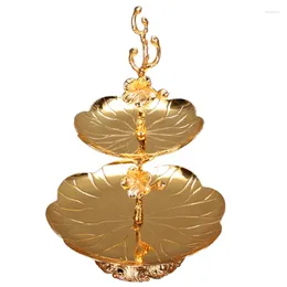 Plates Gold Plate Metal MINI Cake Stand Sweet Luxury Fruit Nut Tray Charger For Home Wedding Delicate Table Decoration