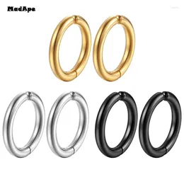 Hoop Earrings 1 Pair Stainless Steel Non-Piercing Magnetic Stud Unisex Magnet Ear Close Clip Women Men Punk Hip Hop Earring Set