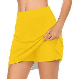 Skirts Women 2024 Summer Solid Color Mini Skirt Women's Active Performance Skort Lightweight For Running Tennis Sport