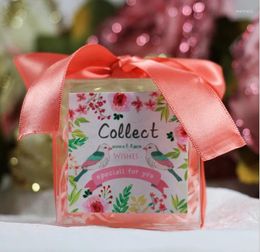 Gift Wrap 20PCS/Lot Flower Boxes PVC Transparent Elegant Ribbon Candy Wedding Birthday Party Favours Romantic Packaging