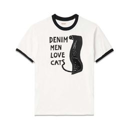 Autonomous kapital24SS Hirata and Hiroshi style cat print patchwork loose cotton short sleeved T-shirt