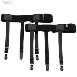 Garters Fashion Punk Pu Leather Adjustable Stand Vintage Elastic Mens Legs Business Pendant Shirt Sling Jewelry WX
