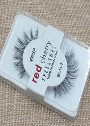 Factory directly RED CHERRY False Eyelashes Natural Long Eye Lashes Extension Makeup Professional Faux Eyelash Winged Fake Lashes 9401120