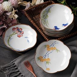 Plates Zen Dessert Plate Exquisite Vintage Teahouse Tea Table Fruit Tray Dishes Snack Chinese Style Ceramic Refreshment