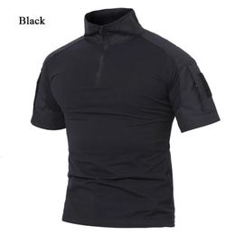 Tactical T-Shirts Men Sport Outdoor Tee Quick Dry Short Sleeve Shirt Hiking Hunting Combat Men Clothing Breathable 240513