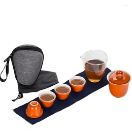 Teaware Sets Portable Mini Simple One Pot Four Cups Contracted Travel Tea Cup Set Accesary