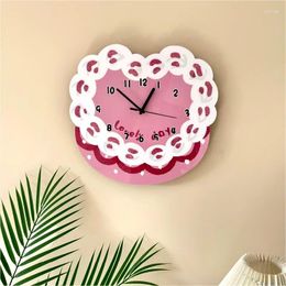Wall Clocks Cartoon Love Creative Cake Decoration Hanging Clock Living Room Bakery Catering Shop Silent Personality