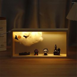 Frames DIY Po Frame With LED Light Halloween Theme USB Home Office Ornament Year Decoration Gifts For Children Birthday Present