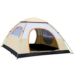 Tents and Shelters Outdoor Fully Automatic Folding Camping Tent 3-4 Person Beach Quick Opening Two SetQ240511