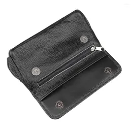 Storage Bags Cigarette Bag Leather Black Zipper Pipe Case Waterproof Pouch Wallet Accessories Man Smoker Gifts