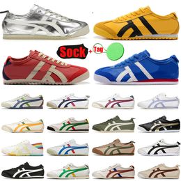 Tigers Casual Shoes 2024 Free Shopping Runner Women Men Tiger Mexico 66 Designers Sneakers Black White Blue Yellow Beige Low Slip-on Loafer Trainers Jogging Waliking