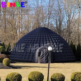 wholesale Custom 10mD (33ft) with blower Black Giant inflatable igloo tent,outdoor air dome marquee/ wedding party canopy for sale
