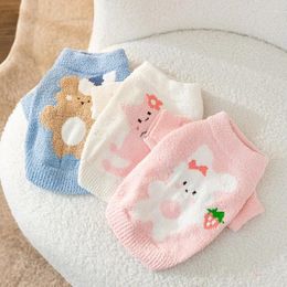 Dog Apparel Autumn And Winter Clothes Cute Cartoon Cat Two Legged Sweater For Warm Thickened Small Medium Pet Teddy
