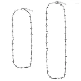 Chains Exquisite Alloy Pendant Necklace Large Detailed Crosses Choker Collarbone Chain Wholesale