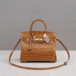 Alligator Platinum Bag Designer Leather Women's Diagonal Shoulder Handbag Women's 2024 Fashion Versatile G7KV