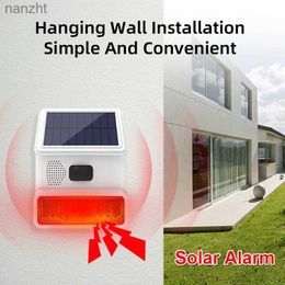 Alarm systems 433MHz Wireless Outdoor Solar Alarm Waterproof Flashing Alarm Used for Home 120dB High Decibel Burglar Safety Alarm External Alarm WX