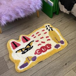 Carpets Tufting Animal Bathmat Soft Bathroom Door Mat Fluffy Rug Bedroom Foot Carpet Floor Safety Pet Pad Aesthetic Home Room Decor