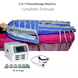 24 Airbags Air Pressure Massager Slimming Machine Pressotherapy Far Infrared Light And Eyes Massage Lymphatic Drainage Fat Removal Therapy Device