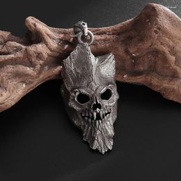 Pendant Necklaces Classic Evil Skull Tree Mask Necklace Men Punk Street Style Hip Hop Party Jewellery Accessories Gift